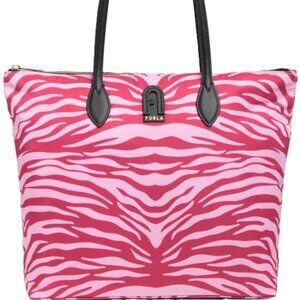 NEW!! Furla Extra Large Calypso Tote Bag – Designer Nylon & Leather Shoulder Bag